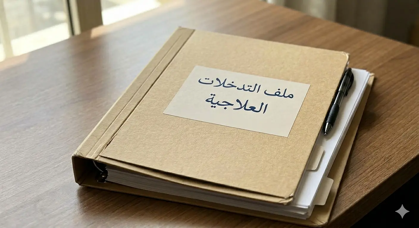 ملف انجاز التدخلات العلاجية 